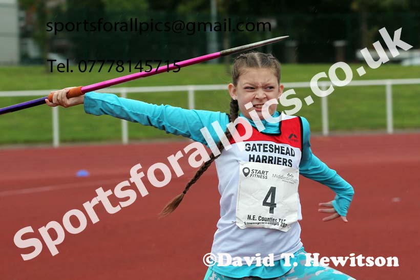 Women and Girls javelin, 2021 North Eastern Track and Field Champs., Middesbrough. Photo: David T. Hewitson/Sports for All Pics